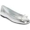 Jimmy Choo Elme Metallic Leather Ballet Flats In Silver