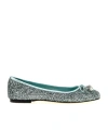 Jimmy Choo Elme Bow Detailed Ballet Flats In Gray