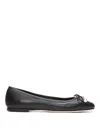 Jimmy Choo Ballet Shoes With Round Head And Flat Soles In Negro