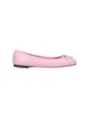 Jimmy Choo Elme Leather Bow Ballerina Flats In Pink
