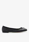 Jimmy Choo Ballet Shoes With Round Head And Flat Soles In Black