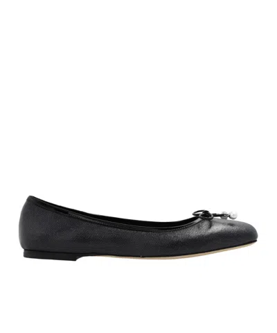 JIMMY CHOO JIMMY CHOO ELME BOW EMBELLISHED BALLET FLATS