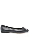 Jimmy Choo Ballet Shoes With Round Head And Flat Soles In Black