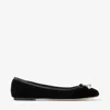 Jimmy Choo Ballet Shoes With Round Head And Flat Soles In Black