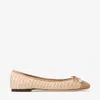 Jimmy Choo Elme Flat In Cappuccino/natur