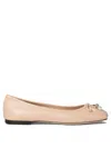 Jimmy Choo Elme Flat Leather Ballet Flats In Neutral