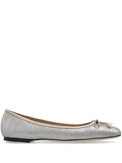 JIMMY CHOO JIMMY CHOO ELME FLAT LEATHER BALLET FLATS