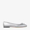 Jimmy Choo Elme Flat In Silver