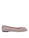 Jimmy Choo Glittery Elm Ballet In Color Carne Y Neutral