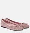 Jimmy Choo Glittery Elm Ballet In Pink