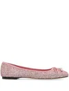Jimmy Choo Glittery Elm Ballet In Pink
