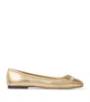 Jimmy Choo Elme Ballerina Flats In Gold