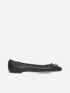 JIMMY CHOO ELME LEATHER BALLET FLATS