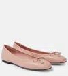 JIMMY CHOO ELME LEATHER BALLET FLATS