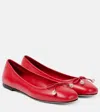 Jimmy Choo Elme Embellished Leather Ballet Flats In Red