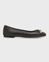 Jimmy Choo Ballet Shoes With Round Head And Flat Soles In Black