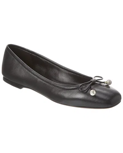 JIMMY CHOO ELME LEATHER FLAT