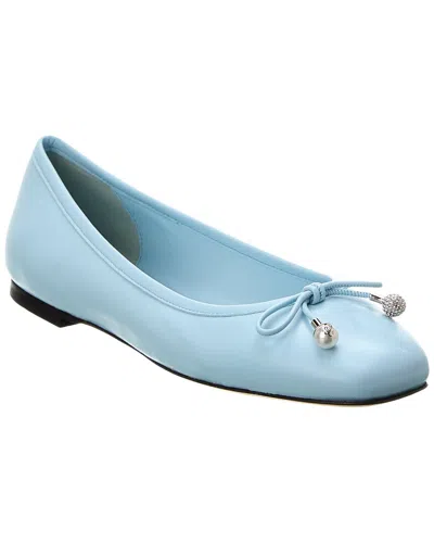 Jimmy Choo Elme Leather Flat In Blue