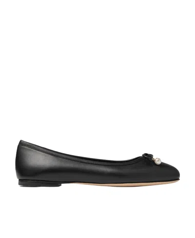 Jimmy Choo Elme Logo Details Ballet Shoes In Black