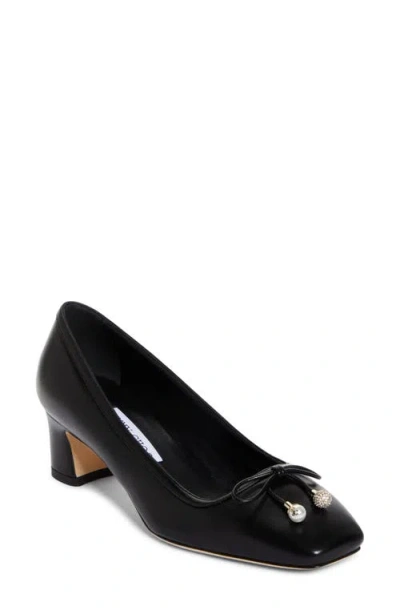 JIMMY CHOO JIMMY CHOO ELME SQUARE TOE BALLET PUMP