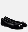 Jimmy Choo Ballet Shoes With Round Head And Flat Soles In Black