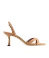 Jimmy Choo Elsy 70 Suede Slingback Open Toe Sandals In Brown
