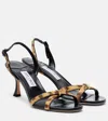 Jimmy Choo Elsy 70 Leopard-print Calf Hair Slingback Sandals In Gold