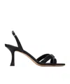 Jimmy Choo Midnight Blue Suede Elsy 70 Sandals In Black