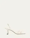 Jimmy Choo Elsy 70 Leather Sandals In White