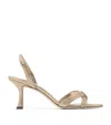 Jimmy Choo Elsy 70 Metallic Leather Sandals In Gold