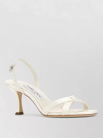 Jimmy Choo Elsy 70 Satin Mid Heel Sandals Slingback In Multi