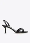 Jimmy Choo Elsy 70 Leather Heeled Sandals In Black
