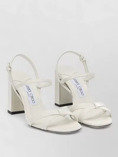 Jimmy Choo Elsy 85mm Slingback Strappy Block Heel Sandals In Multi