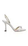 Jimmy Choo Elsy 90 Shimmer Suede Sandal In Gold