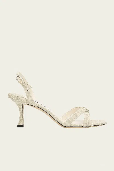 Jimmy Choo Elsy Sandal 70 In Natural Raffia In Neutral