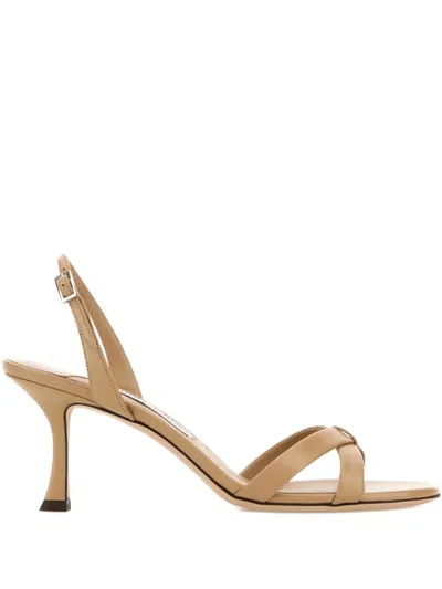 Jimmy Choo 65mm Elsy Sandals In Brown