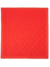 Jimmy Choo Emani Monogram Scarf In Orange