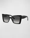 Jimmy Choo Jc 5001b 50008g 54mm Womens Butterfly Sunglasses In Black Grey