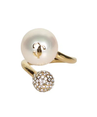 Jimmy Choo Embellished Auri Ring In Gold