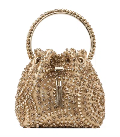 Jimmy Choo Embellished Bon Bon Top-handle Bag In Gold