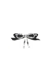 Jimmy Choo Embellished Bow Hair Clip In Metallic