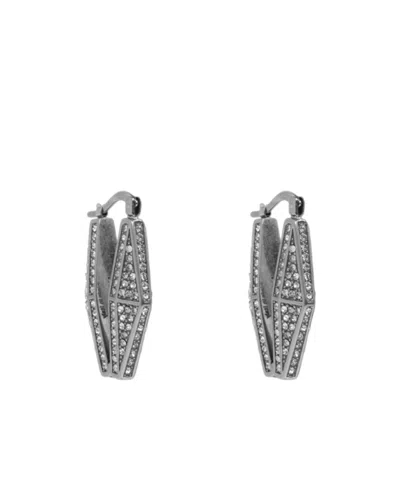 Jimmy Choo Embellished Chain Earrings In Metallic
