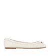 Jimmy Choo Ballerinas Elme Aus Satin Mit Zierperlen In White