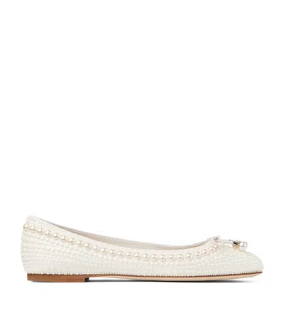 JIMMY CHOO EMBELLISHED ELME BALLET FLATS