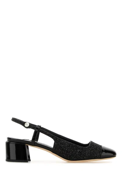 Jimmy Choo Embellished Fabric Elisa Pumps In Black