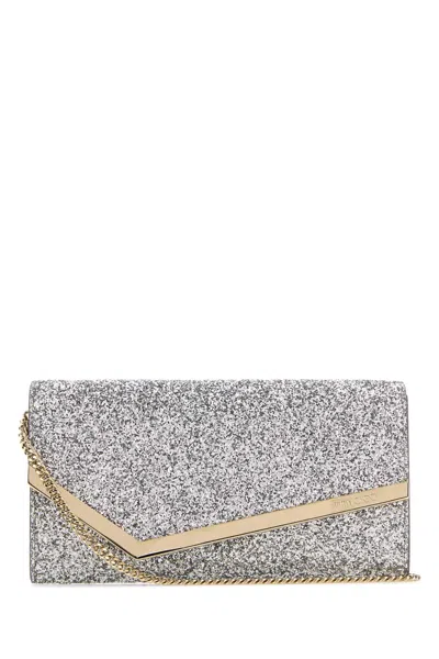 Jimmy Choo Embellished Fabric Emmie Clutch In Multi