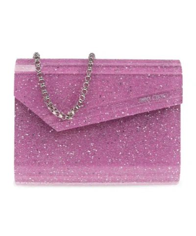 JIMMY CHOO JIMMY CHOO EMBELLISHED FOLDOVER TOP CLUTCH BAG