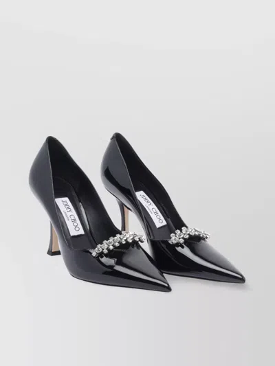 JIMMY CHOO EMBELLISHED POINTED TOE PUMPS