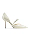 Jimmy Choo Embellished Pointed-toe Pumps In White