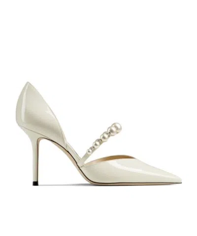 Jimmy Choo Embellished Pointed-toe Pumps In White